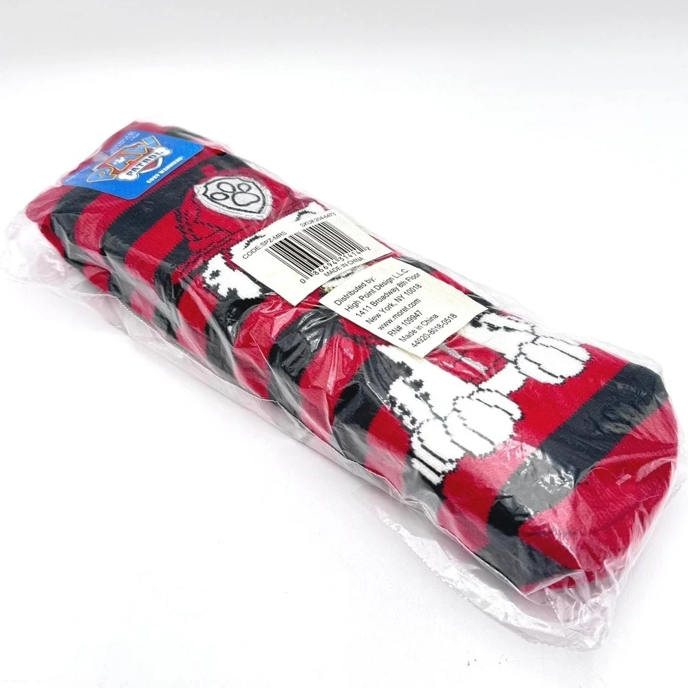 PAW PATROL NEW Marshall Cozy Warmers Kids Slipper Sock Size‎ 6-8.5 Red Black